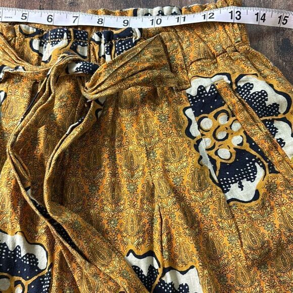 NWOT Anthropolgie | Kennedy batik print shorts XS mustard yellow aztec - Picture 6 of 8